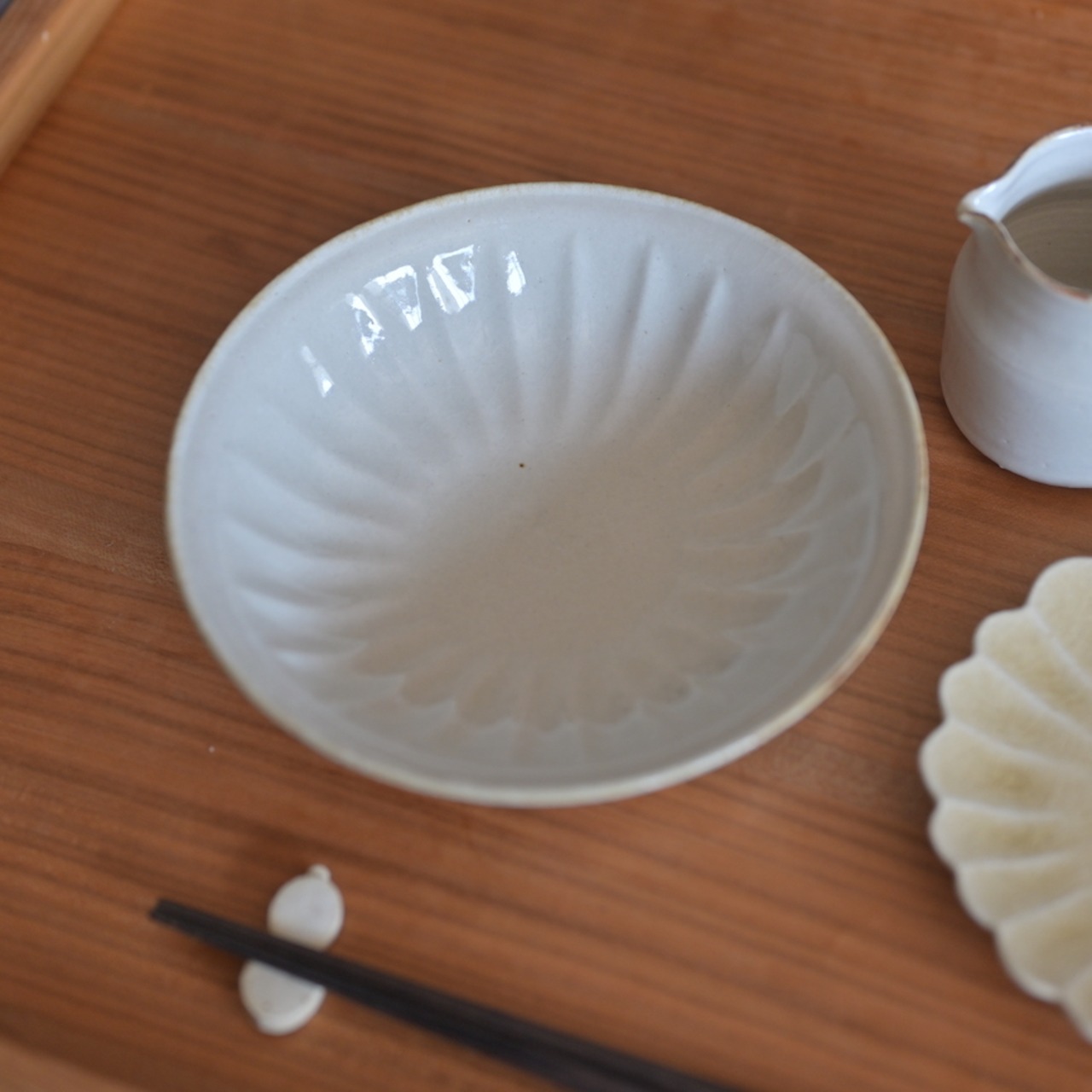 たくまポタリー 6寸鉢 白 / 2104700000594