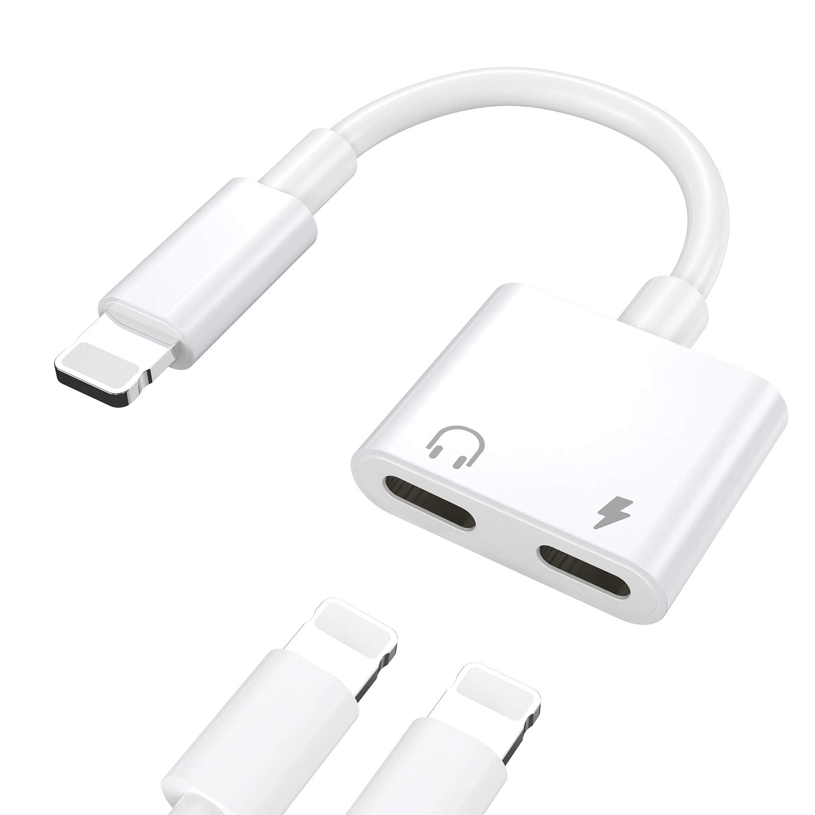 【在庫処分】TOMPOL iPhone イヤホン 変換 アダプタ 2in1 ライトニング 充電 同時 二股ケーブル lightning 通話リモコン 音楽調整 急速充電 アップル純正チップ iPhone14/13/12/Xs/Xs max/Xr/11/8plus/7/7plus(iOS16、15対応)