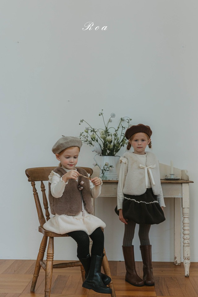 ラスト1 creamM【即納】<Roa>  Mink vest