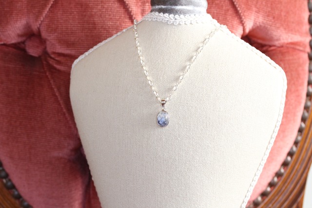 【1点もの】デュモルチェライトインクォーツ　ペンダントトップ/sv925