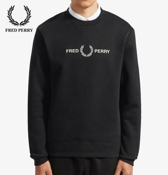 FRED PERRY フレッドペリー スウェット ポロシャツ 黒