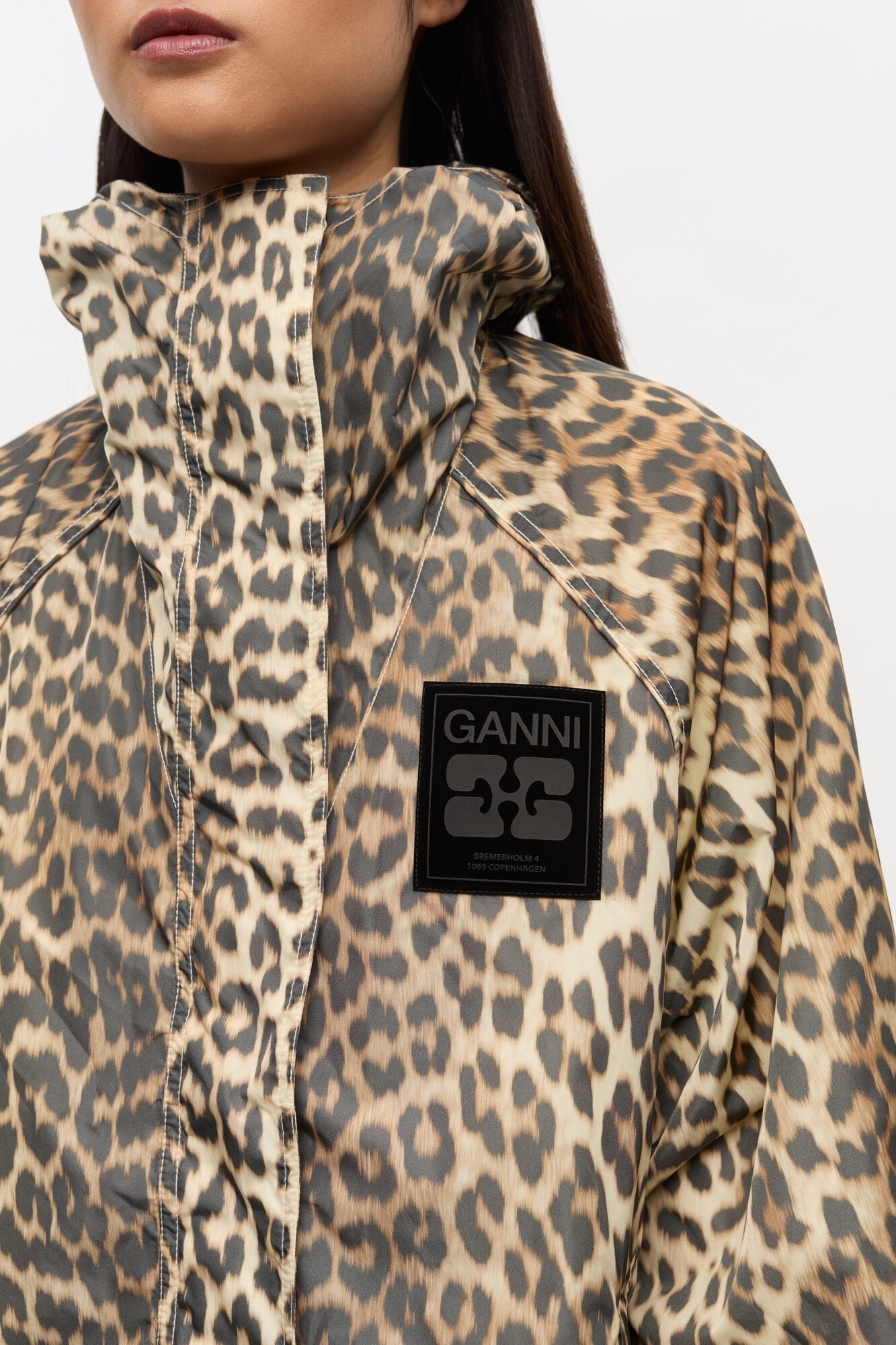 GANNI】Leopard Print Nylon Jacket | idealclasse