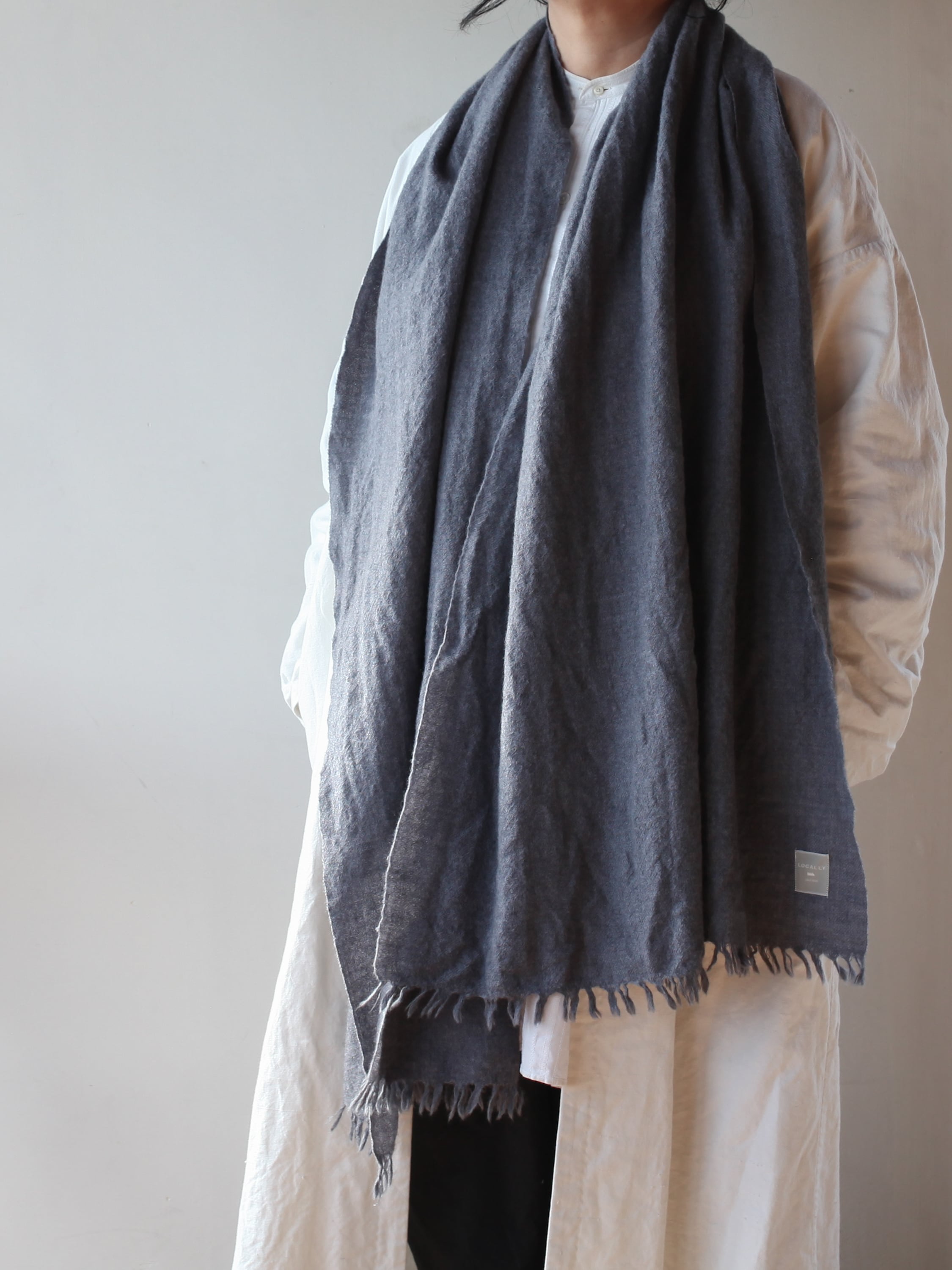 ローカリー LOCALLY |01982-1 muji muffler : TOP gray