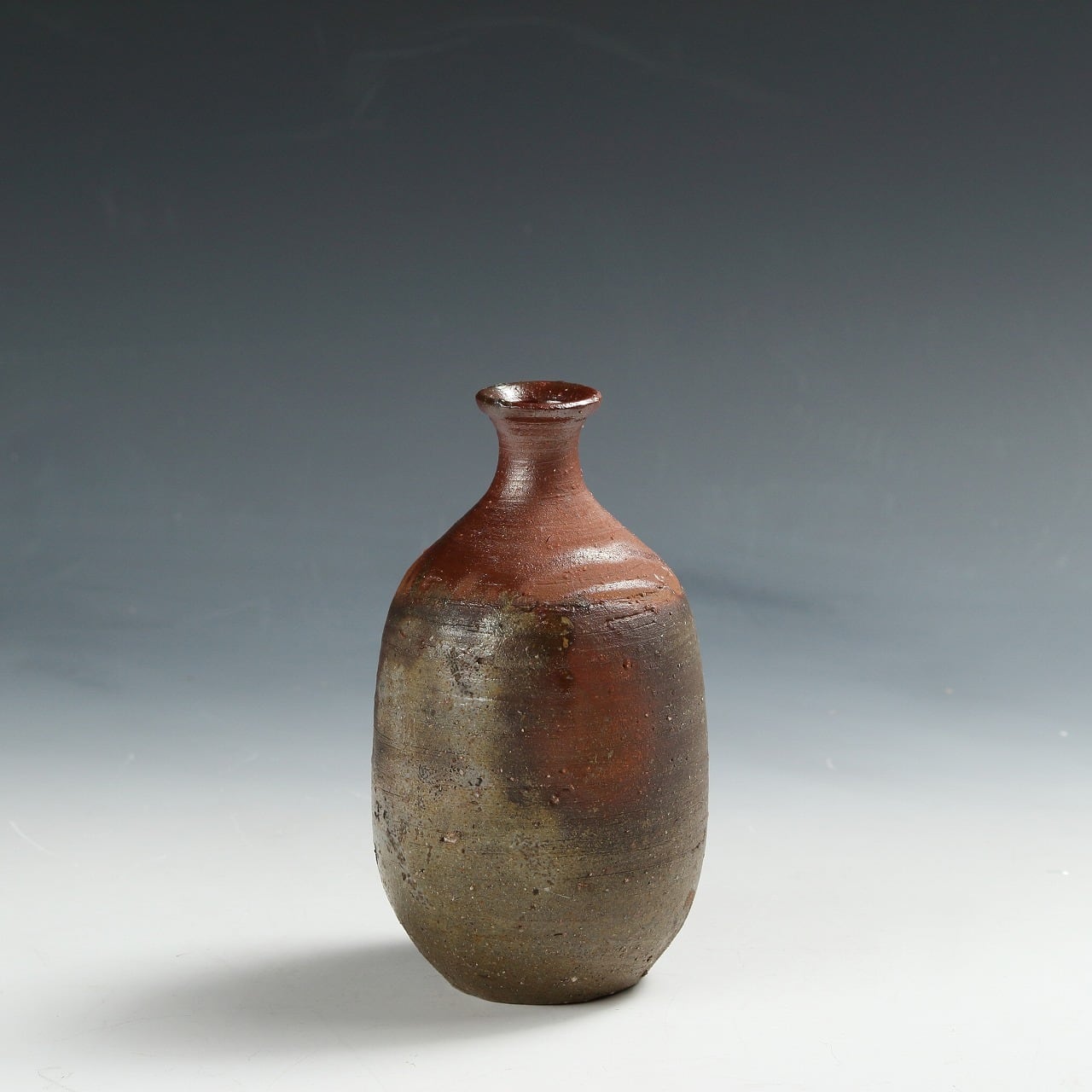 人間国宝 藤原啓｜FUJUWARA Kei(岡山, 1899-1983) 備前 窯変 徳利 共箱
