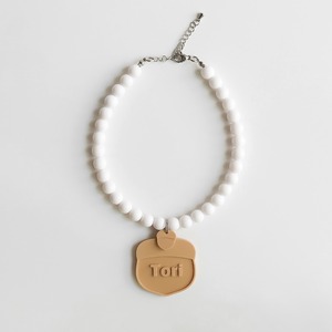 【予約】[ Snugroo ] Pet Necklace Beads｜Acorn