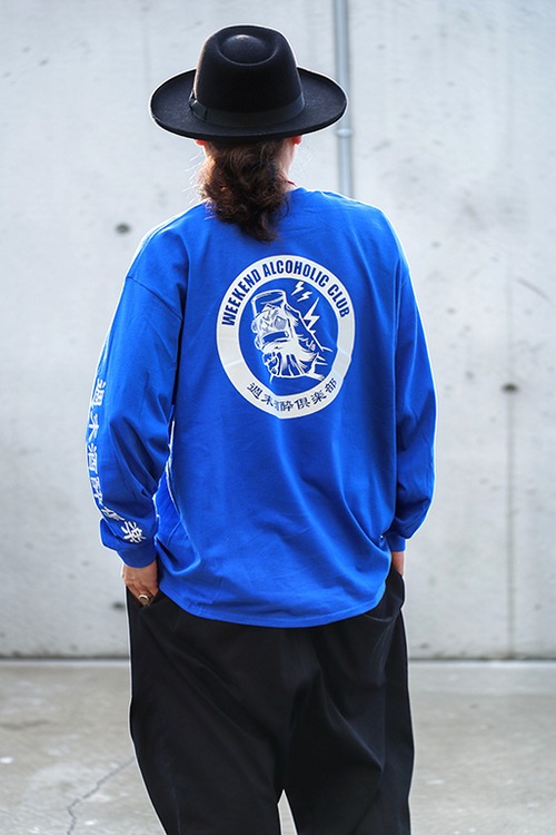 SLINK (スリンク) "WEEKEND ALCOHOLIC CLUB Circle Logo L/S Tee"(BLU)
