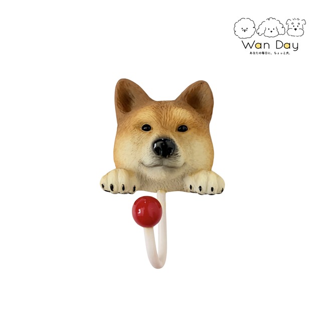 【柴犬】犬の輪ゴム掛け（赤柴）