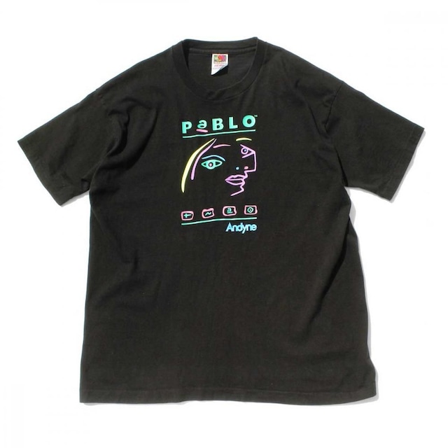 Vintage Art Tech T-Shirt [PaBLO - Andyne] [Mid 1990s-] XL BK Picasso