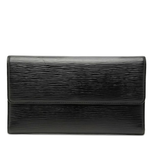 ルイ ヴィトン エピ ポルトトレゾール インターナショナル 長財布 M63382 ノワール ブラック レザー レディース LOUIS VUITTON 【中古】