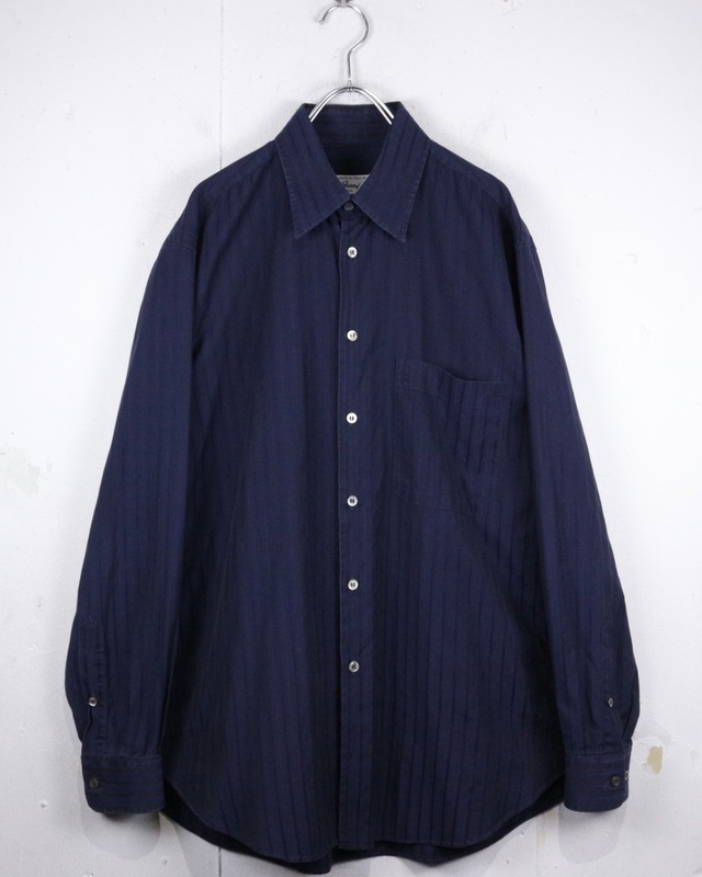 【Caka act2】“Brioni for Neiman Marcus” Vintage Loose L/S Stripe Shirt