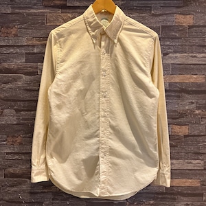 BROOKS BROTHERS GRID CHECK OXFORD B.D SHIRT YELLOW