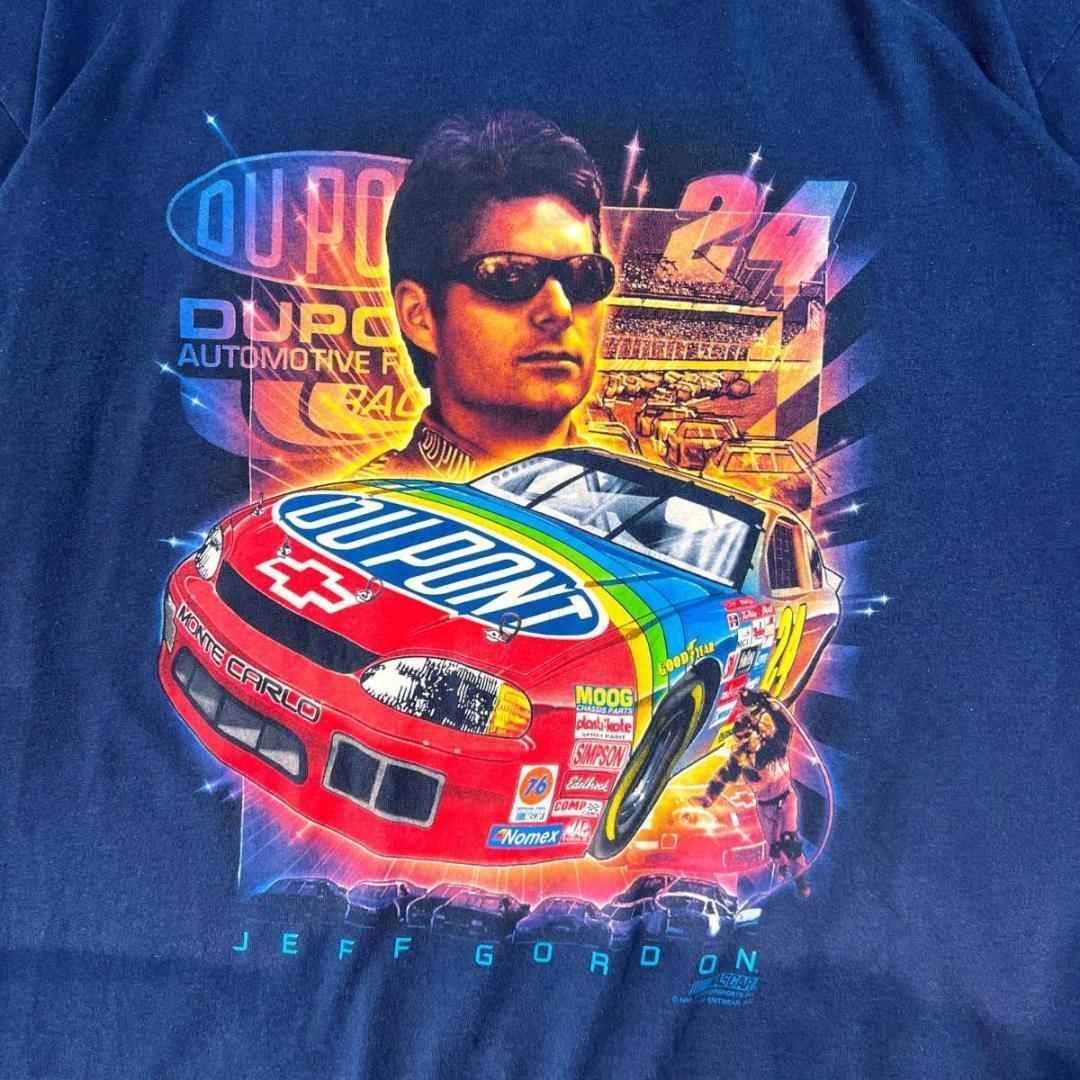 s チェイス 半袖Tシャツ XL ネイビー Chase 刺繍 DUPONT Jeff Gordon