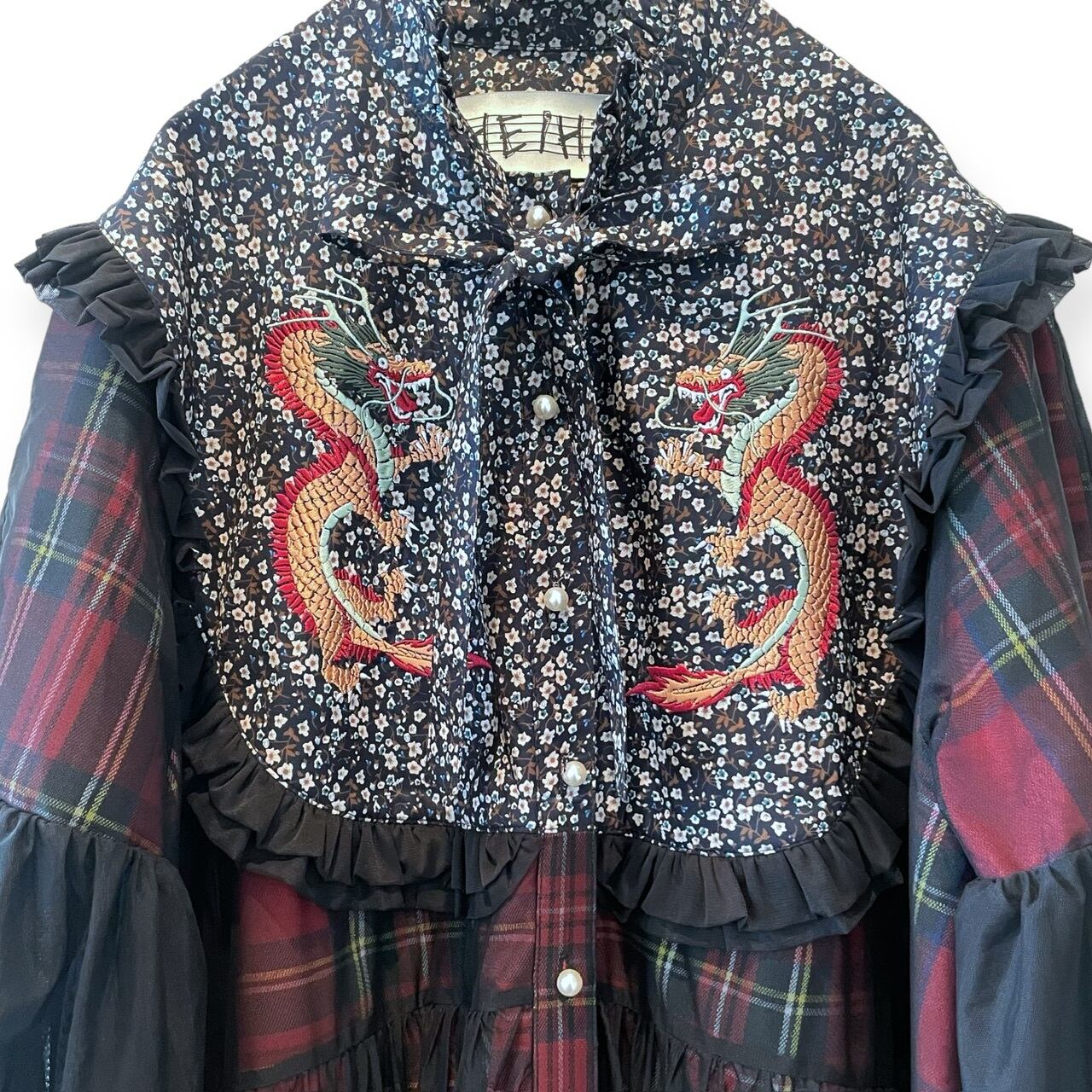 HEIHEI ヘイヘイ ドラゴンシースルードレス グリーン HEIHEI