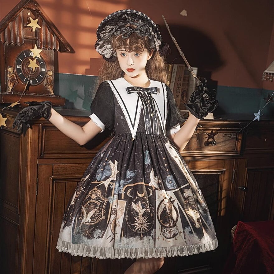 ゴスロリ通販 With U ゴシック ロリィタ ゴスロリ ワンピ 半袖 星座