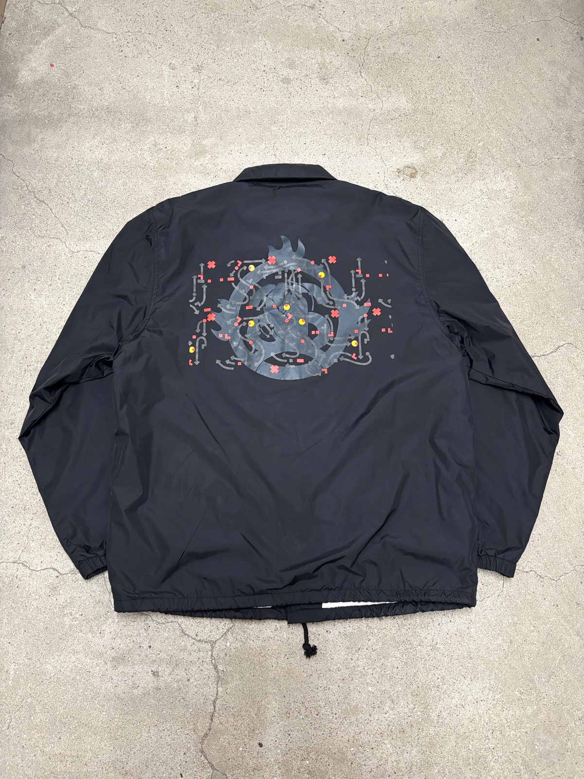 10s STUSSY/Pac-man program Coach Jacket/M/パックマンデザインコ－チ 