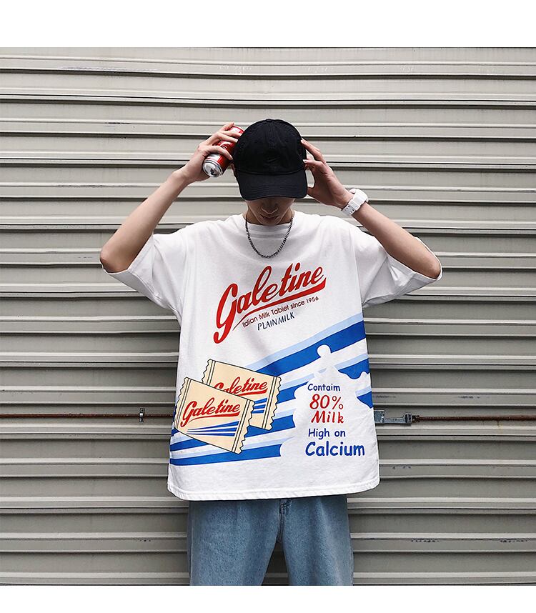 全2色 Tシャツ カットソー プリント カジュアル おしゃれ