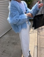 【新作5％OFF・3日間】Shaggy Volume Cardigan(Blue)_7colors