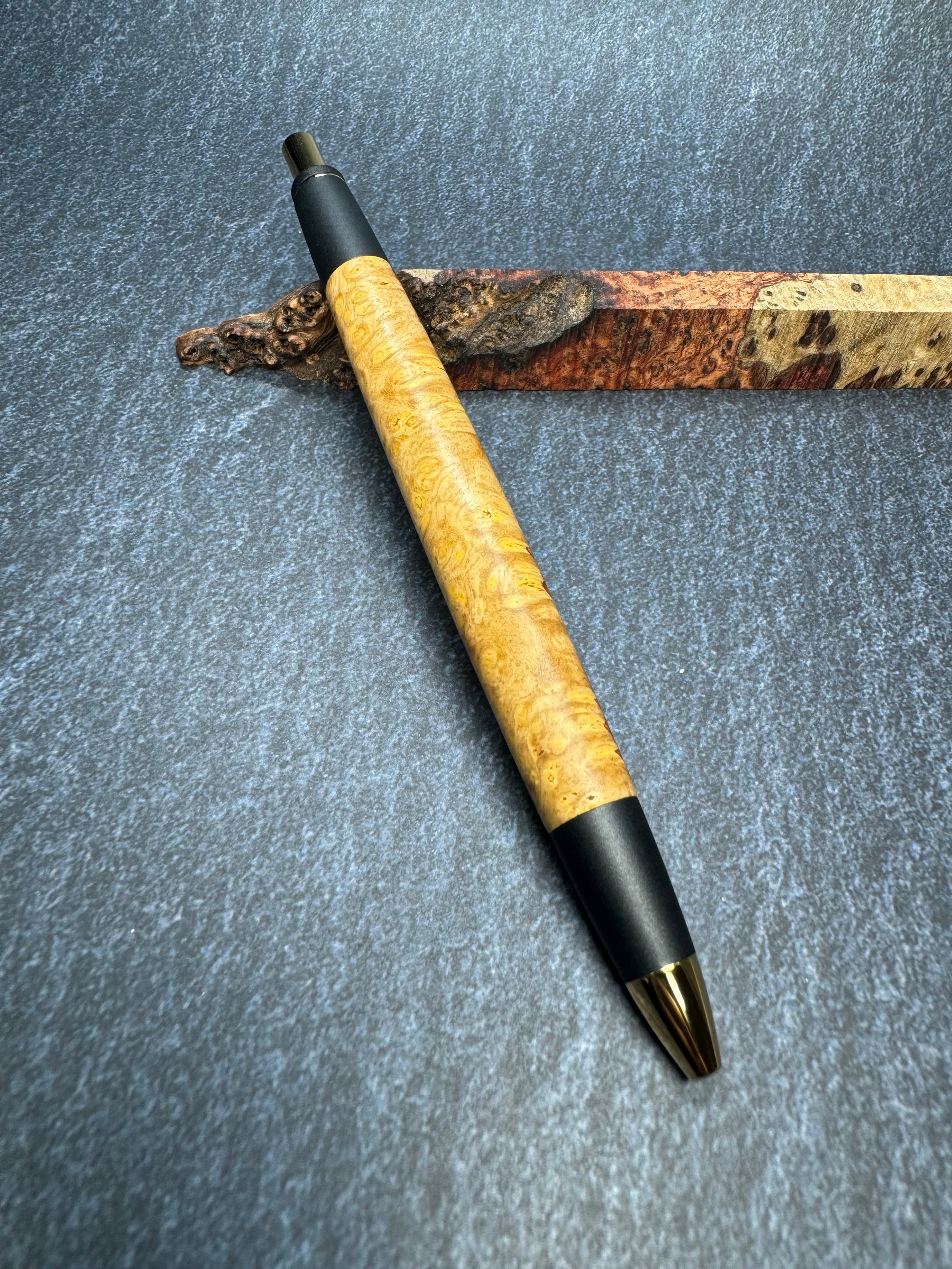 野原工芸 特上花梨瘤 新型シャープペンシル 0.5mm ゴールド 名 野原工芸 特上花梨瘤 新型シャープペンシル 0.5mm ゴールド 名