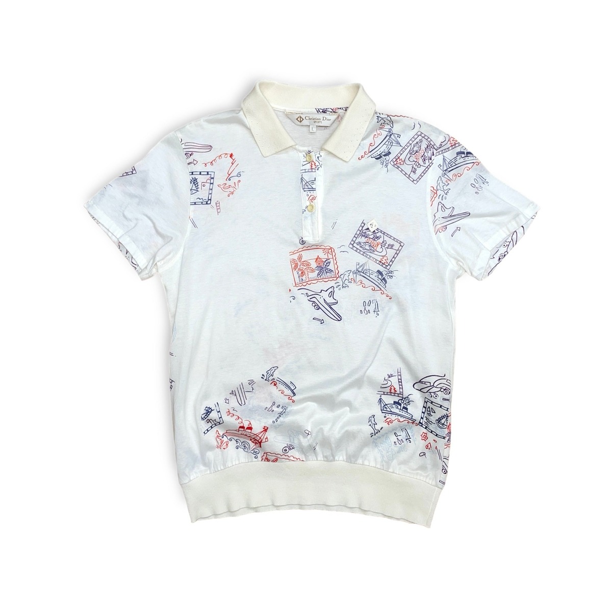 Christian Dior SPORTS】90s クリスチャンディオール ポロシャツ 総柄 