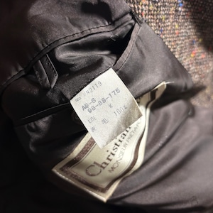 vintage CHRISTIAN DIOR multicolor nep tweed suits set-up
