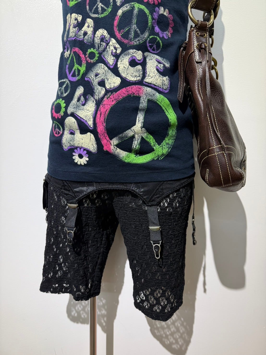 Remake see-through knit shorts