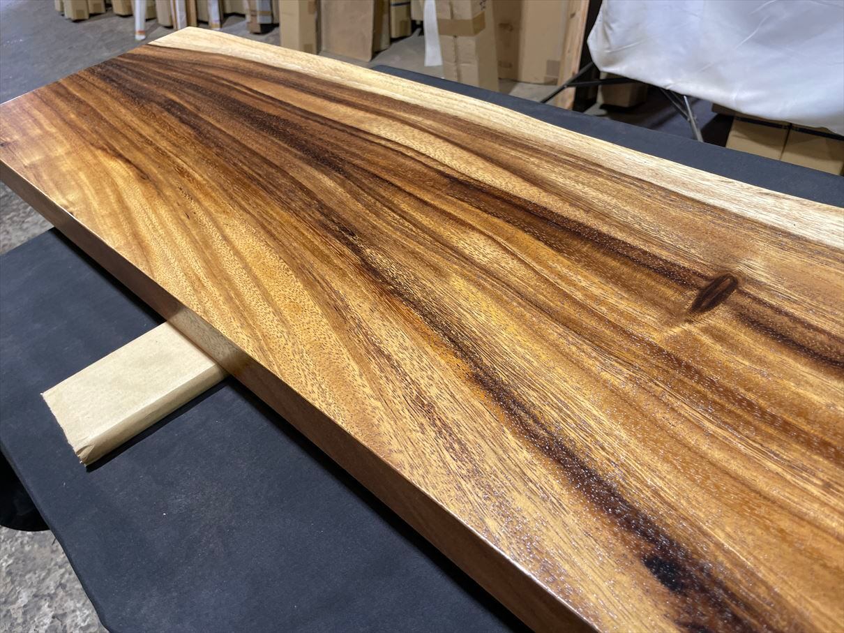 モンキーポッド3832 一枚板無垢 乾燥材 1890x330-320x50mm