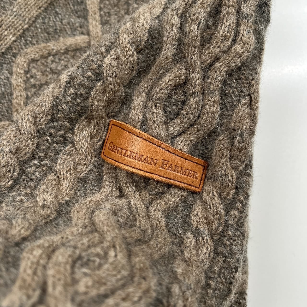 ニュージーランド製 GENTLEMAN FARMER ジェントルマンファーマー フィッシャーマン ウールニットセーター サイズ M /ビンテージ