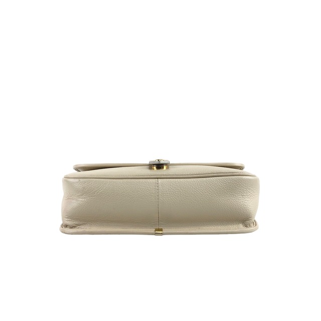 Yves Saint Laurent イヴ・サンローラン ショルダーバッグ ベージュ レザー vintage ヴィンテージ オールド 27fnf2