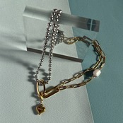 ［2way］ silver×gold  necklace［GSN076］