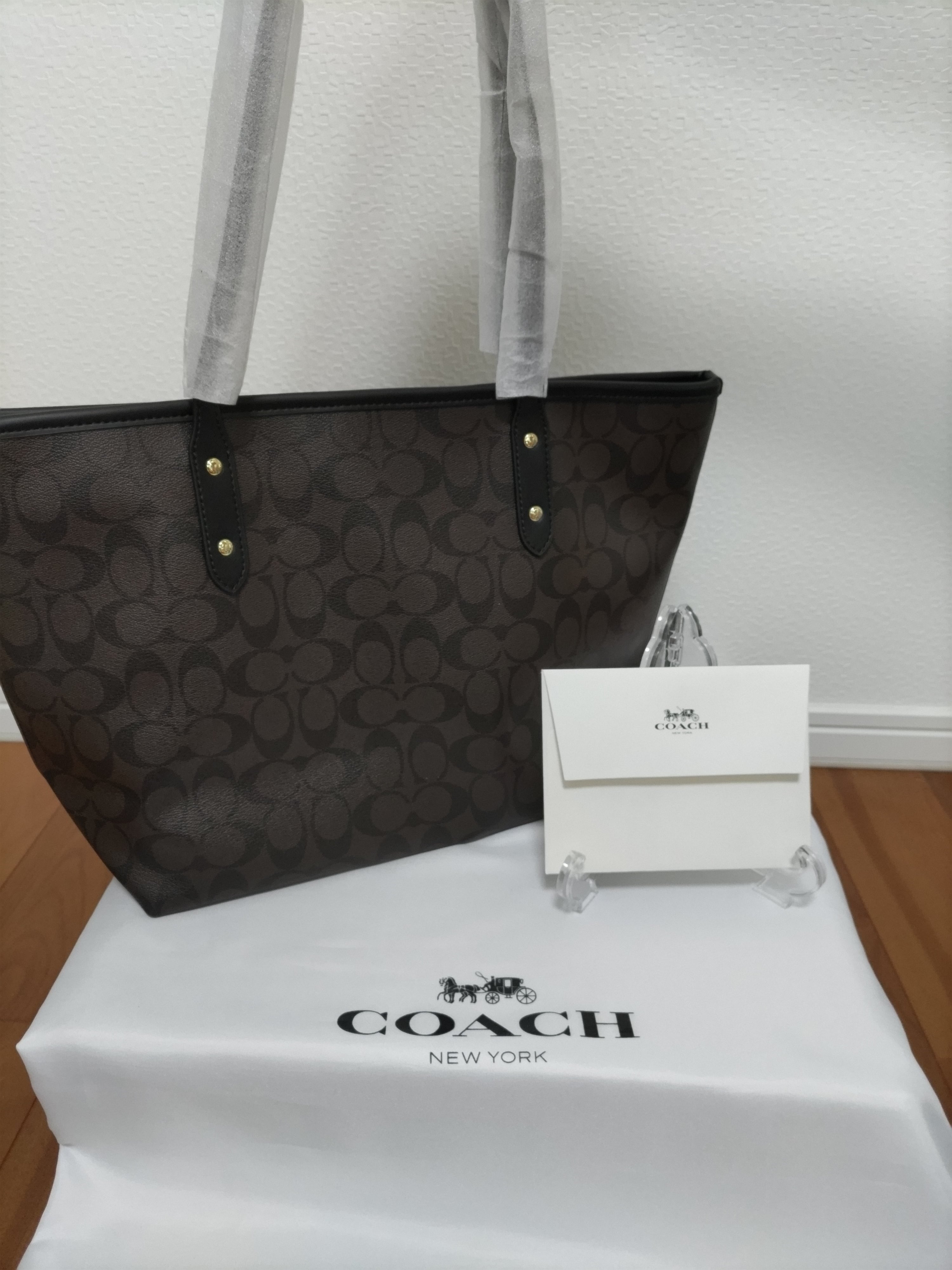 COACH コーチ ディズニー シグネチャー トートバッグ ブラウン ミッキー-