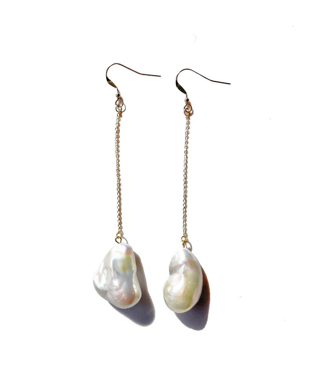 Baroque Pearl Long Pierce/earring -White-