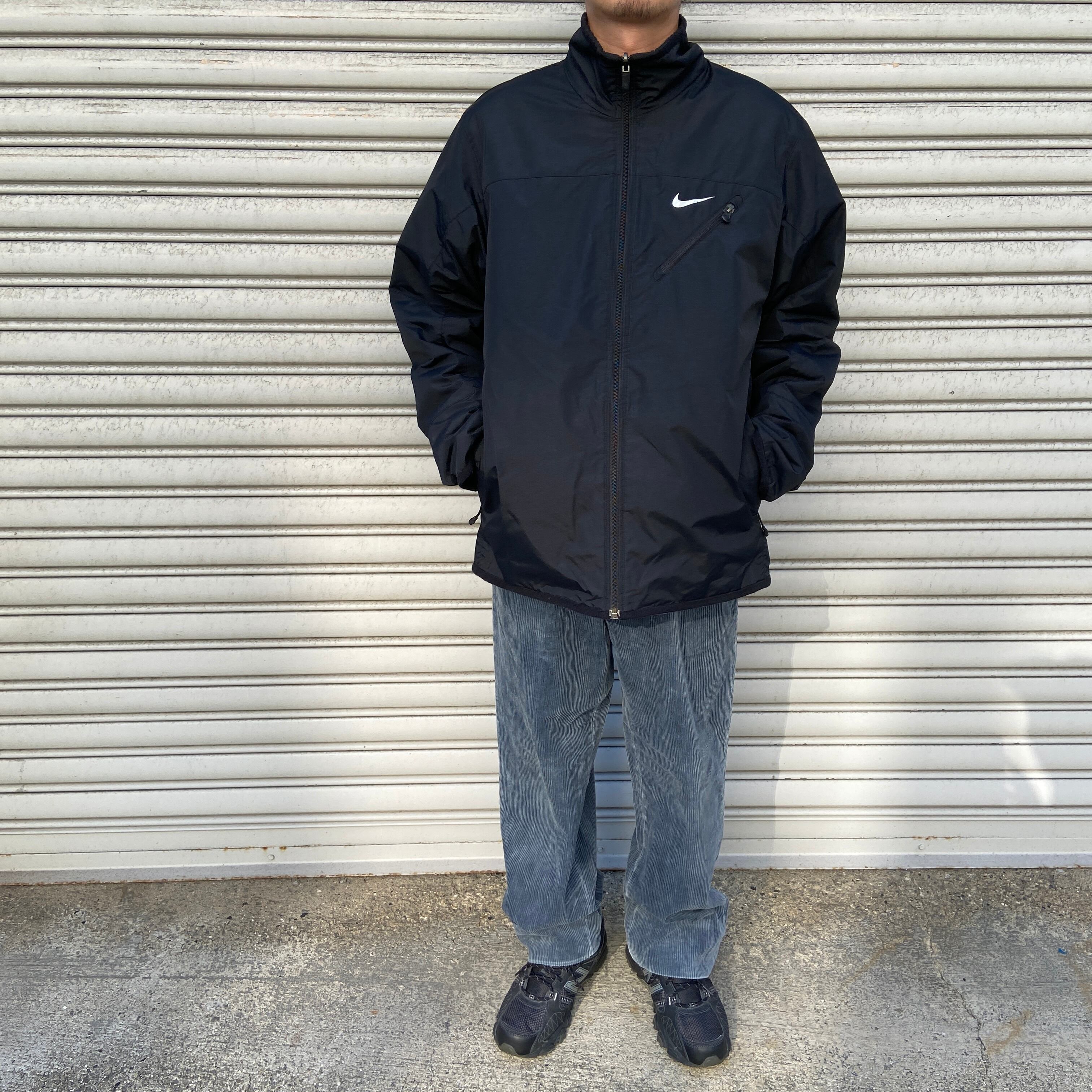 NIKE ナイキ リバーシブルナイロンジャケット フリースジャケット 黒 M  