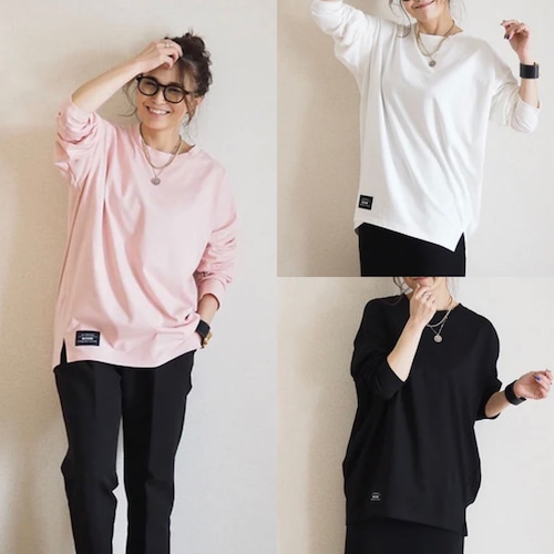 【 ANIECA 】Simple Tag Long T-Shirt