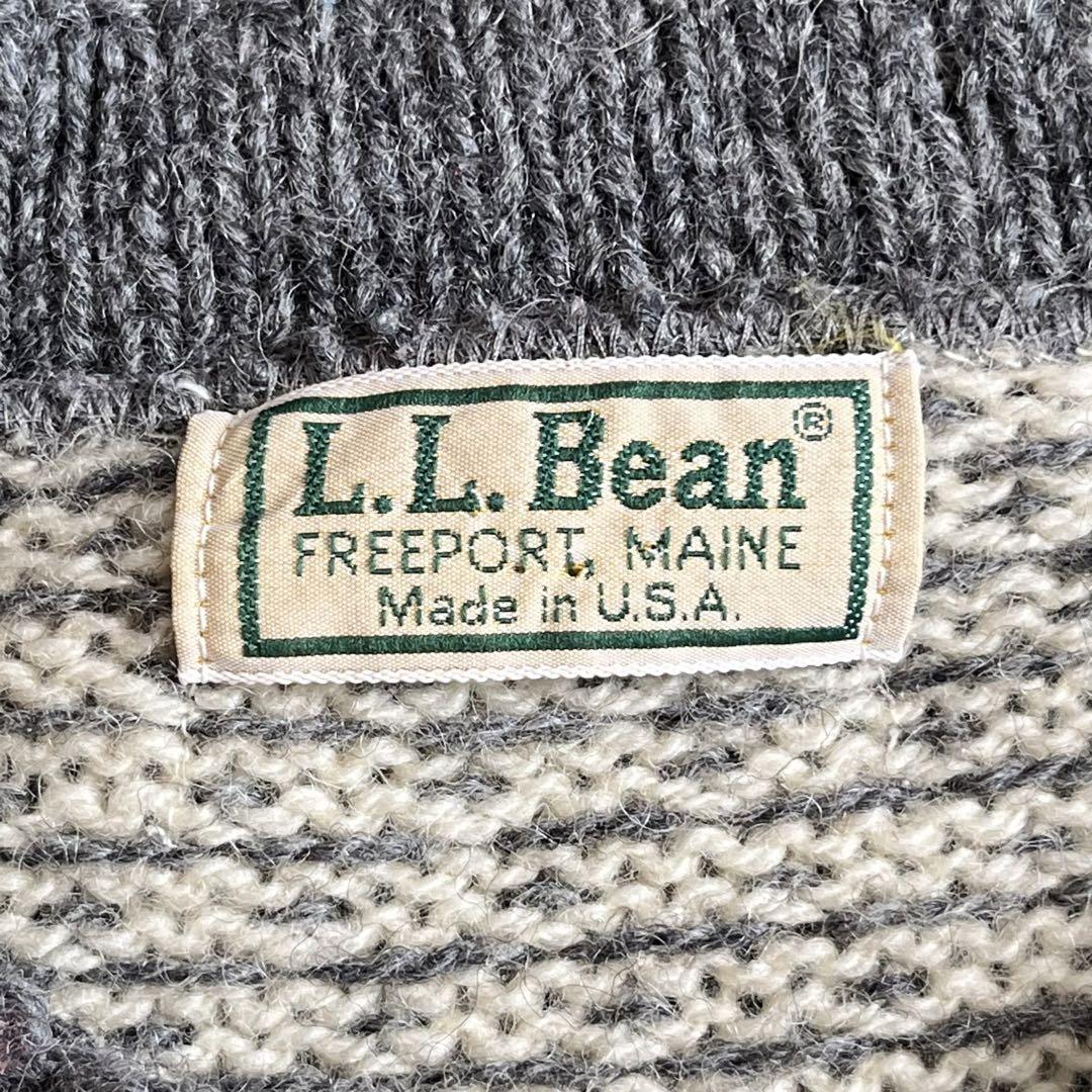 80s USA製 L.L.Bean バーズアイニット カーディガン チロル | Rico clothing powered by BASE