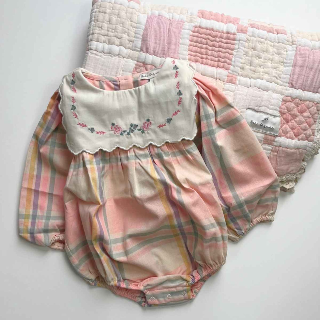 ＜BEBE ORGANIC＞ Lucy Romper チェック ロンパース - 9