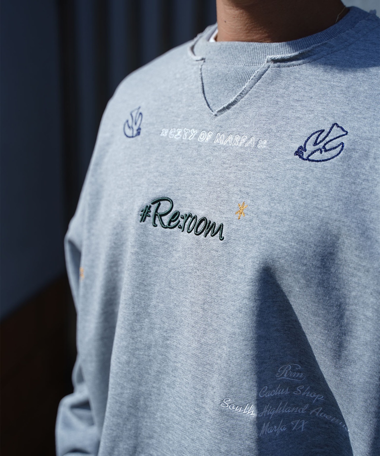 【#Re:room】3D LOGO EMBROIDERY BIG TRAINER［REC728］