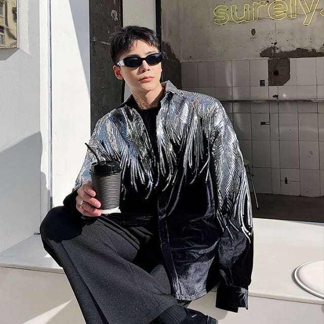 S GOLDBERGH ブラックスパンコールロングスリーブシャツ ネット限定お得3枚セット】クルーネックロングスリーブシャツ CK8308ST