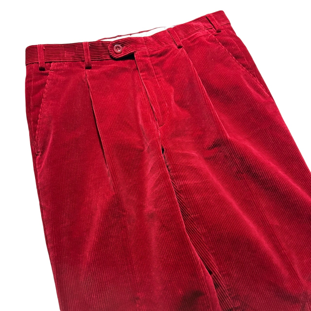 BRIONI tucked velvet corduroy pants
