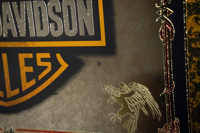 Official Harley Davidson Vintage Mirror Sign