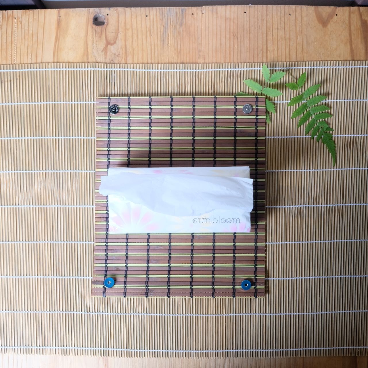 【すだれティッシュケース】 利休