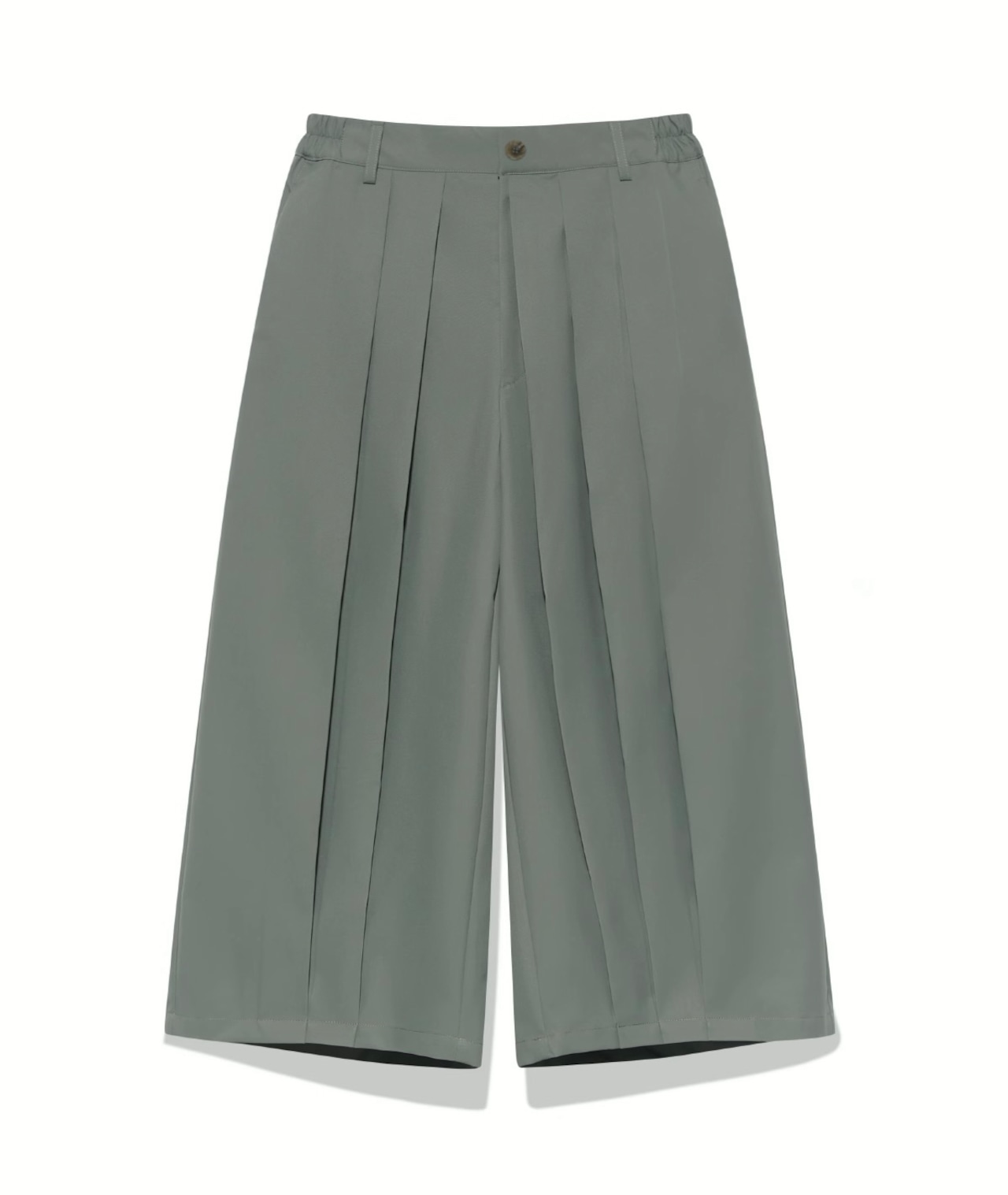 Wide Pleat Cropped Trousers