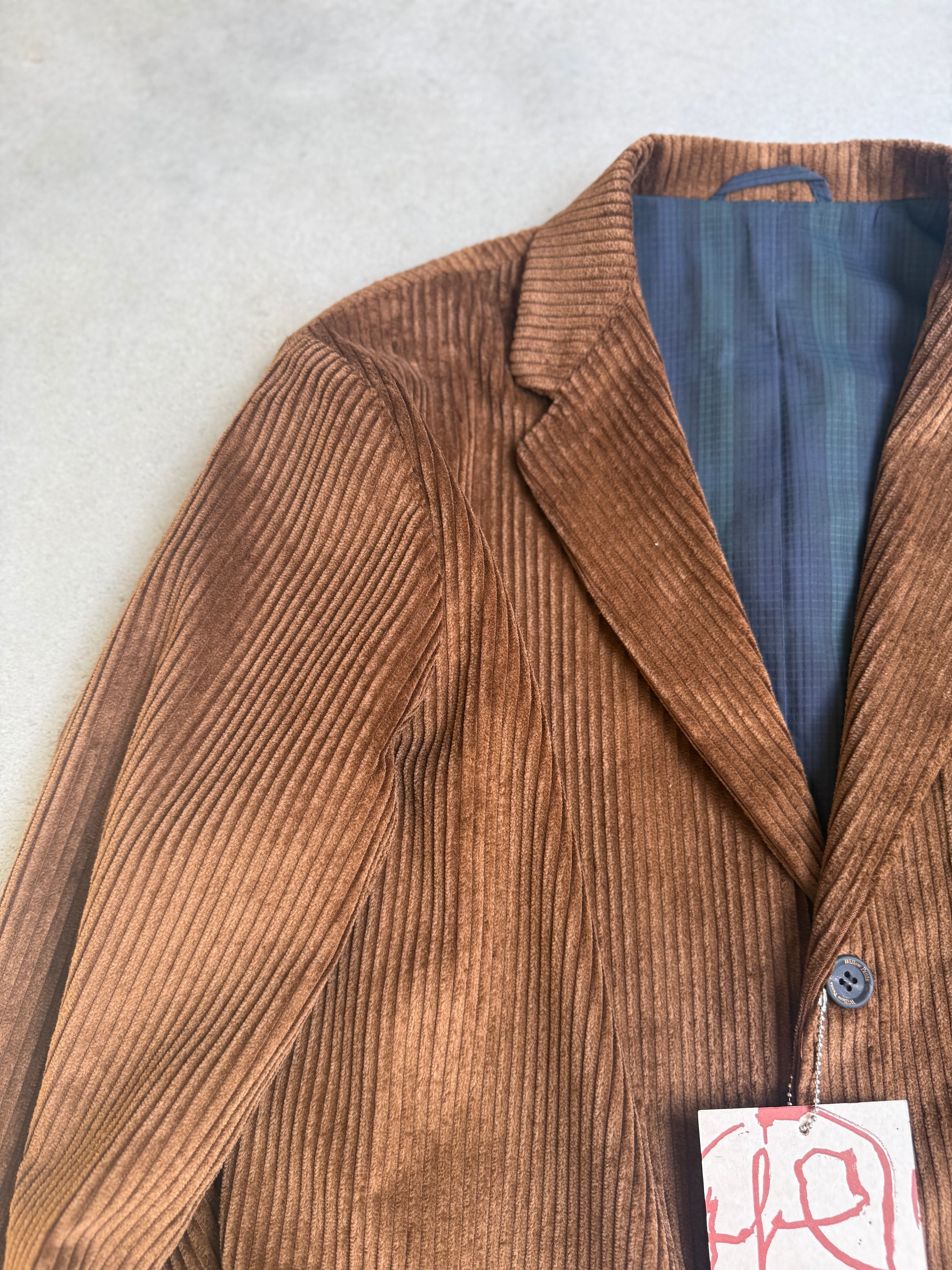 Willow Pants「P-032 DEAD STOCK FABRIC JACKET BROWN- CORDUROY Made