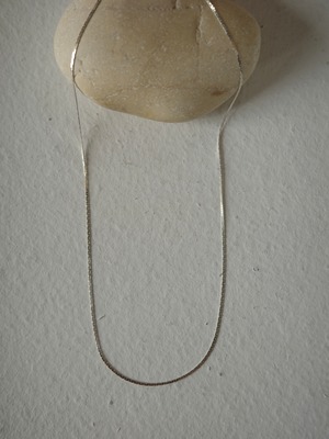 <vintage silver925>flat chain necklace