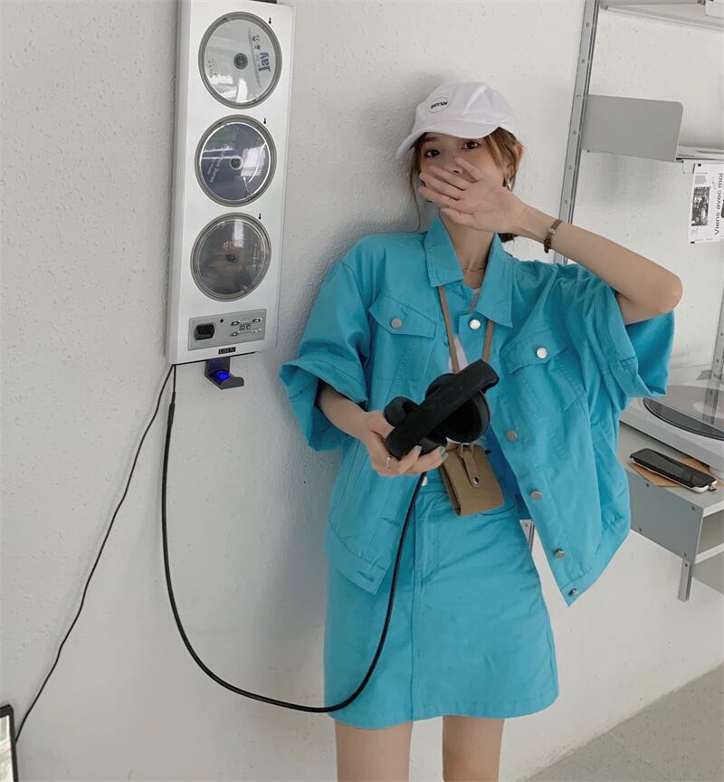 カジュアルサマージャケット スカート 夏物 モンロー454985230