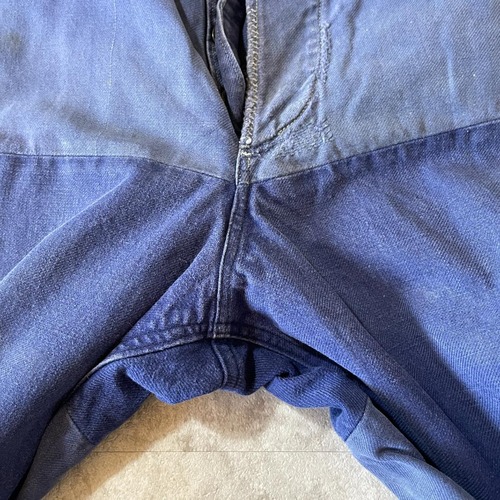 50-60s Savo フレンチワーク パッチワーク ダブルニー パンツ W29 詳細写真5