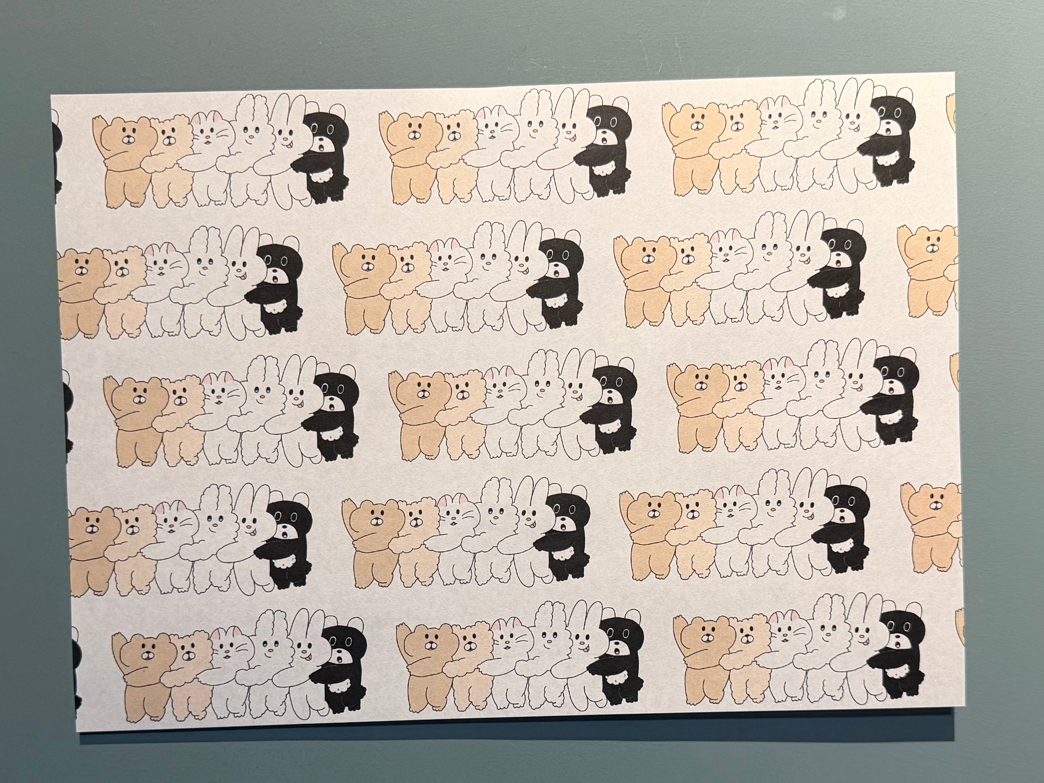 BB BEAR PAPER _ なかよし６匹