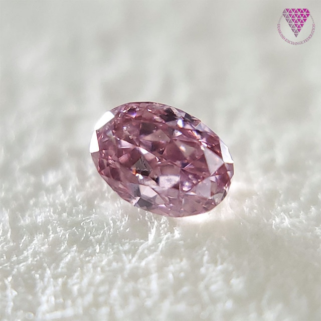 0.042 ct Fancy Intense Pink SI2 天然 ピンク ダイヤモンド オーバル シェイプ ルース