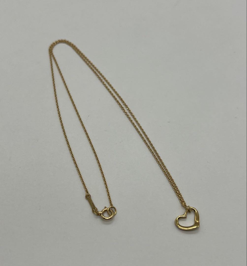 ティファニー エルサペレッティ オープンハート ネックレス 18K 750 YG