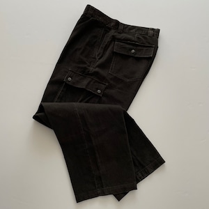 -USED- OLD GAP CORDUROY CARGO PANTS -DARK BROWN- [W32 L32]