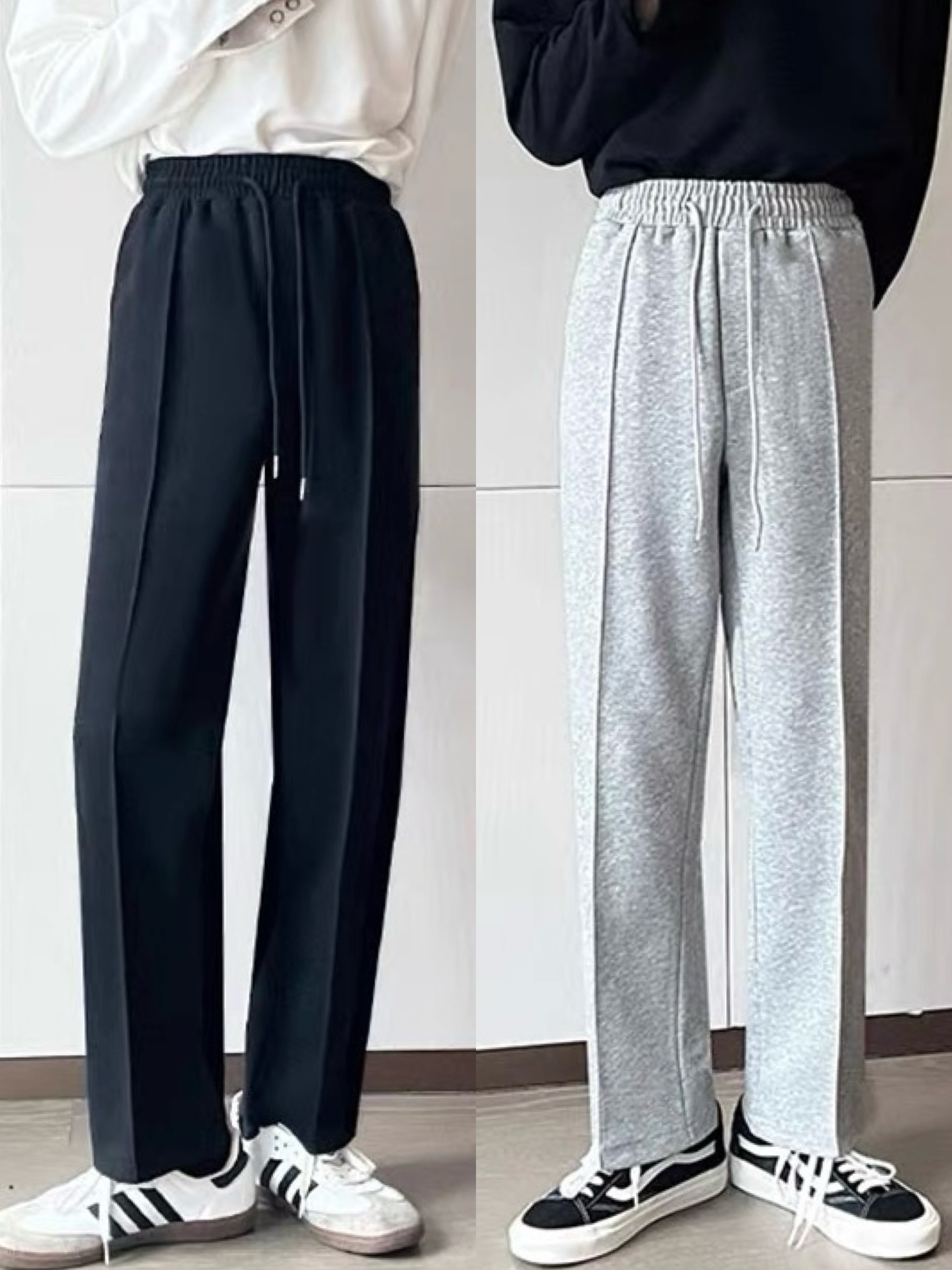 お得な2本セット購入【センタープレスストレートスウェットパンツ】